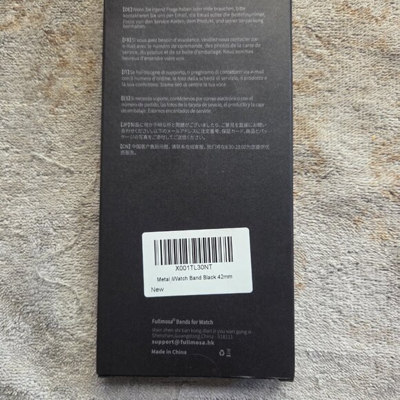 Fullmosa 42/44/45 watch band Metal iWatch band black 42mm new - Picture 2 of 4
